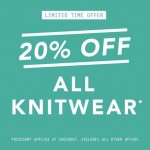 20 off knitwear