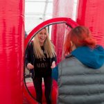 Jenny Seal stepping out of the love booth