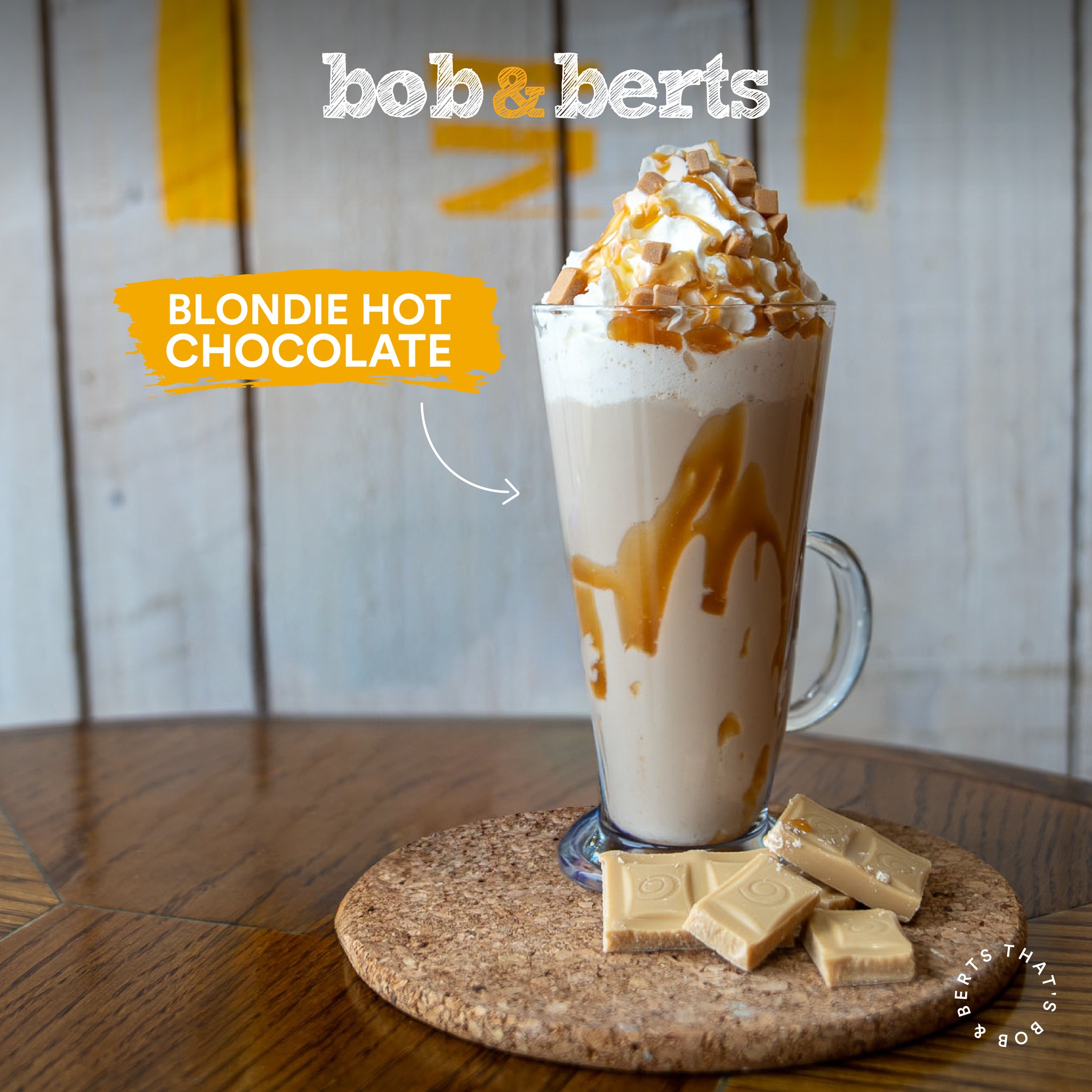 Blondie Hot Chocolate at Bob & Berts